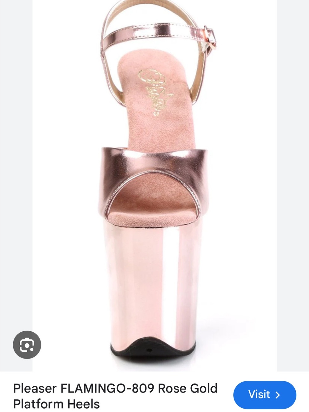 Pleaser Rose Gold Platform Sandals